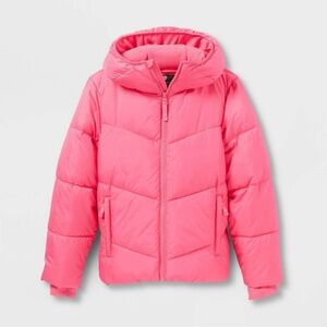 Kids Pink Puffer Jacket
